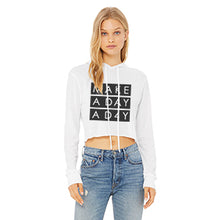 Load image into Gallery viewer, MADAD CROPPED LONG SLEEVE HOODED T-SHIRT