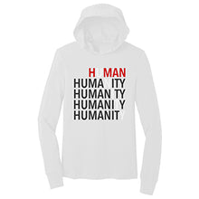 Load image into Gallery viewer, HUM4NITY UNISEX LONG SLEEVE HOODED T-SHIRT
