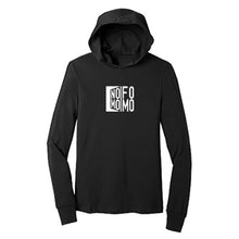 Load image into Gallery viewer, NOMO FOMO UNISEX LONG SLEEVE HOODED T-SHIRT
