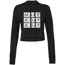 Load image into Gallery viewer, MADAD CROPPED LONG SLEEVE HOODED T-SHIRT
